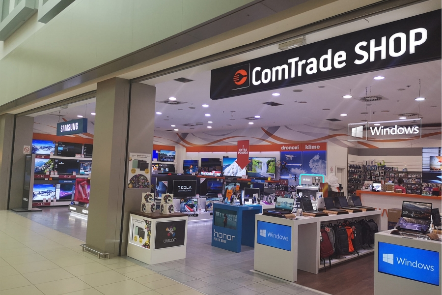 Comtrade shop: Delta City, Beo Shopping centar, BIG Kragujevac, Forum Niš